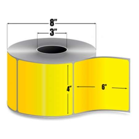 ROLLO DE ETIQUETA ZEBRA 10006208-1 4" x 6" Z-PERFORM 2000T AMARILLO