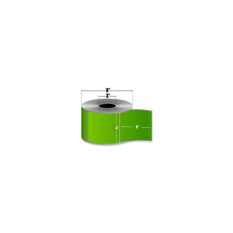 ROLLO DE ETIQUETA ZEBRA 10006208-2 4" x 6" Z-PERFORM 2000T VERDE