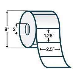 ZEBRA 2.5" X 1.25" Z-PERFORM 2000T LABEL - 10022943