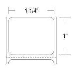 ROLLO DE ETIQUETA ZEBRA 10010038 1.25" x 1" Z-SELECT 4000D