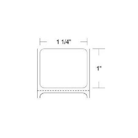 ROLLO DE ETIQUETA ZEBRA 10010038 1.25" x 1" Z-SELECT 4000D