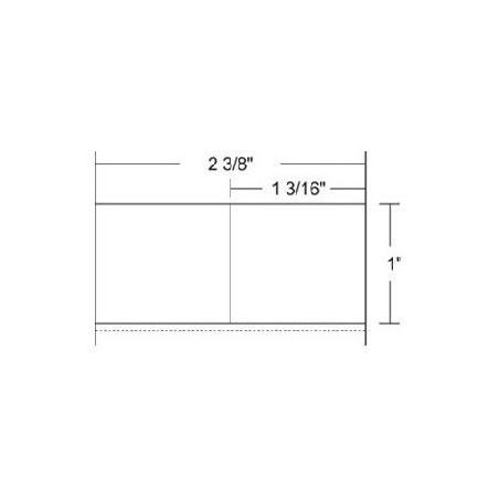ROLLO DE ETIQUETA ZEBRA 10010050 2.38" x 1" Z-SELECT 4000D
