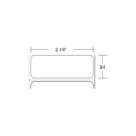 ROLLO DE ETIQUETA ZEBRA 10015340 2.25" x 0.75" Z-SELECT 4000D