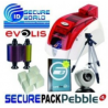 EVOLIS PEBBLE 4 SINGLE SIDE KIT DE IMPRESIÓN TODO INCLUIDO