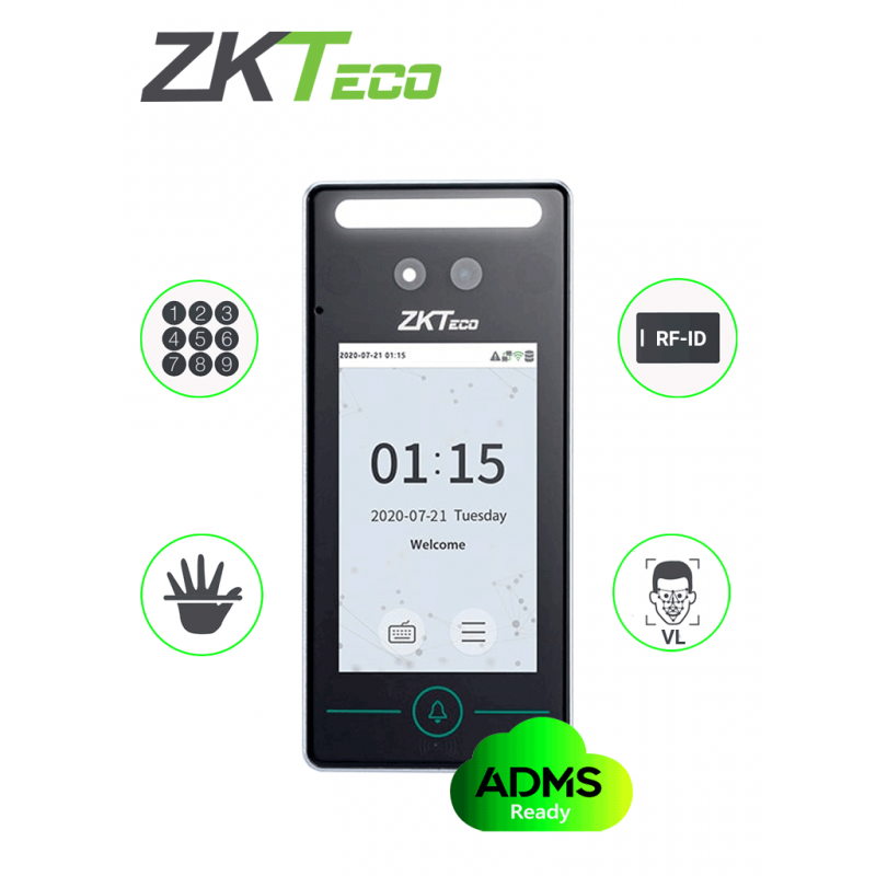 ZKTECO SpeedFaceV4LTA - Control de Acceso y Asistencia Facial Visible Light