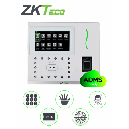 ZKTECO G3PRO - Control de Acceso y Asistencia Facial y Palma