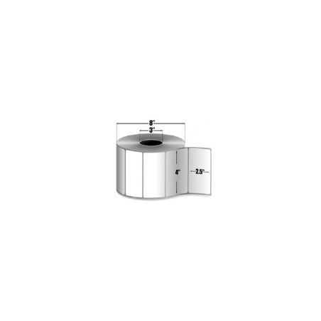 ROLLO DE ETIQUETA ZEBRA 72374 4" x 2.5" Z-SELECT 4000T ALL-TEMP